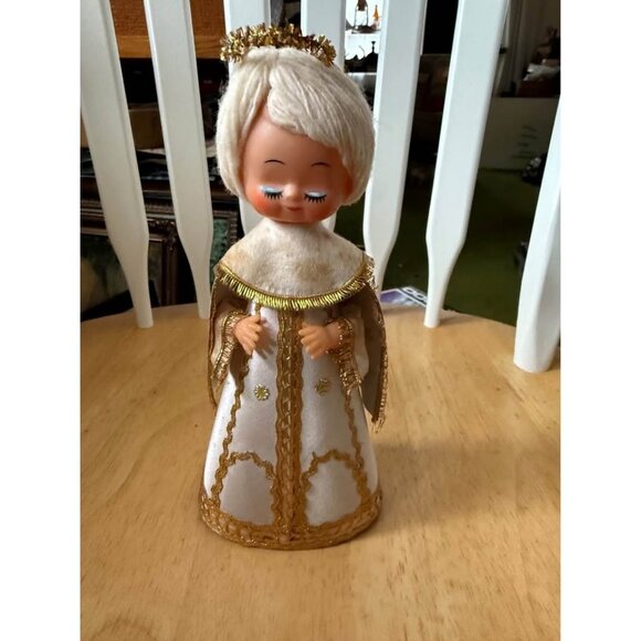 Vintage Christmas Angel Tree Topper Made in Japan 8" - Picture 2 of 6
